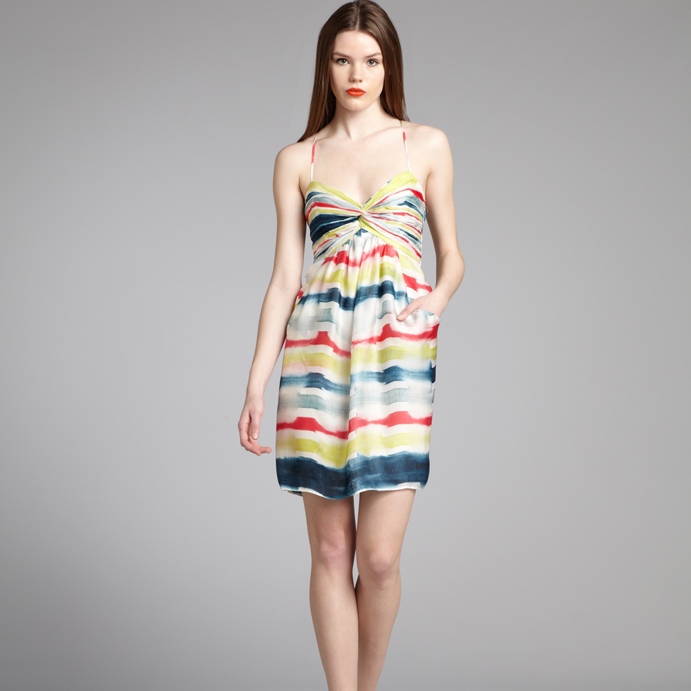 Shoshanna Multicolor Striped Mini Dress
